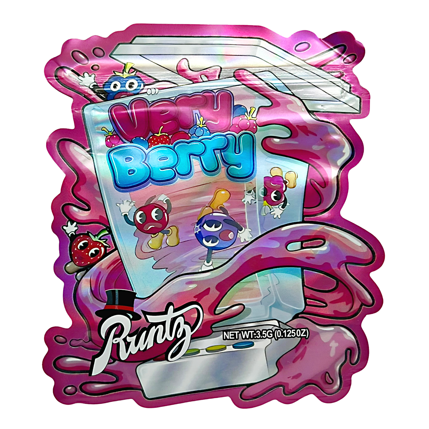 3.5g Shaped Mylar Bag - Very Berry Runtz (50 Count)