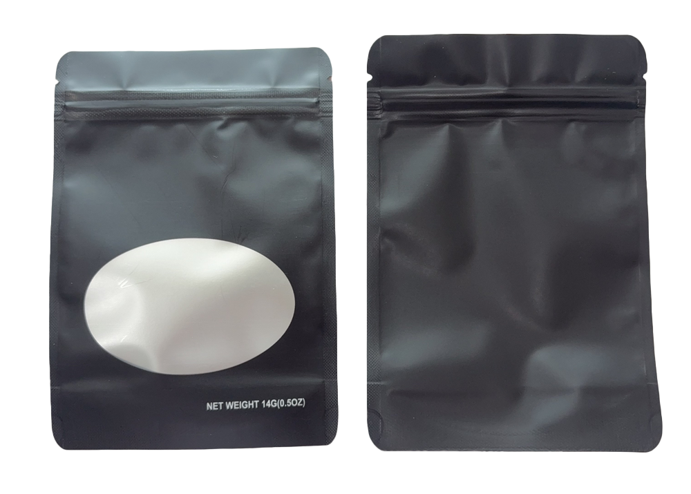 14g Solid Color Mylar Storage Bag - Grey (50 Count)