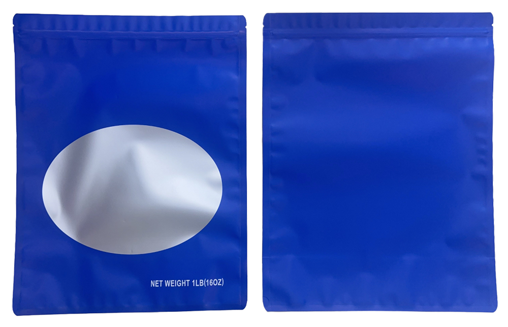 1lb Solid Color Mylar Storage Bag - Blue (25 Count)