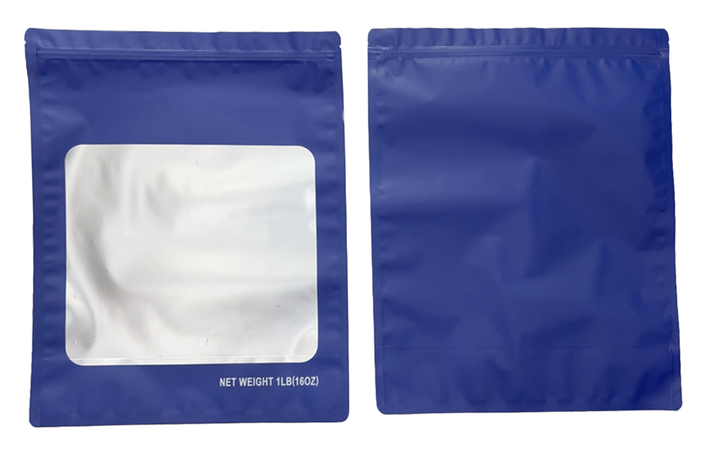 1 Pound Solid Color Window Mylar Storage Bag - Royal Blue (25 Count)