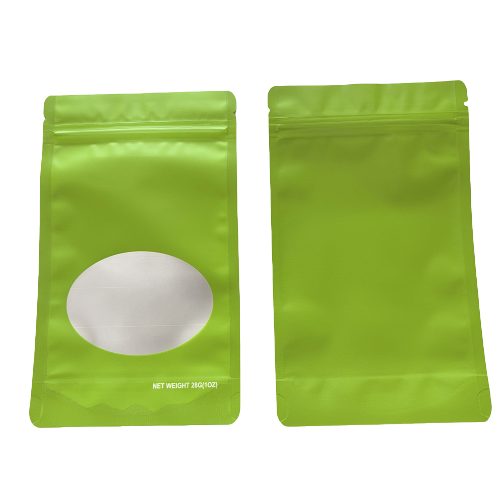 1oz Solid Color Mylar Storage Bag - Green (50 Count)