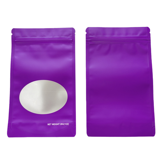 1oz Solid Color Mylar Storage Bag - Purple (50 Count)