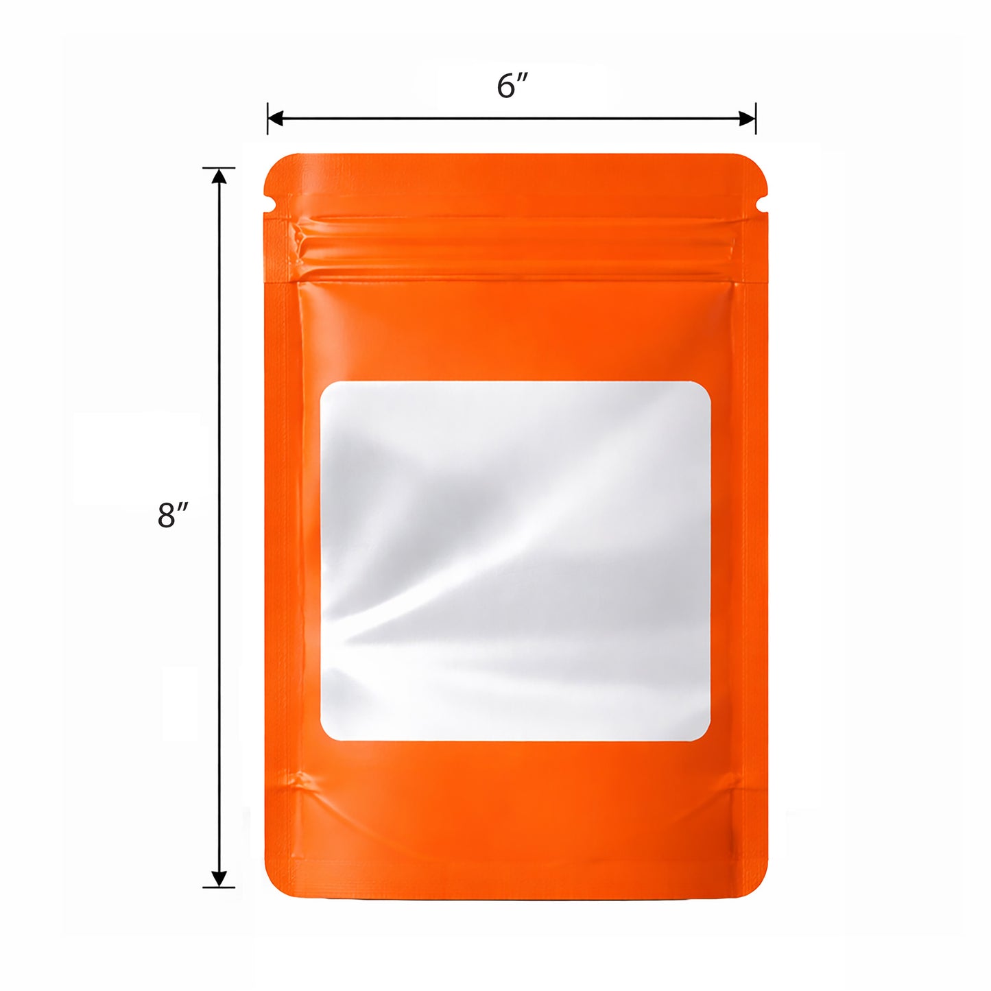 50 Pack - Large Solid Color Zip-Seal Foil Pouches (6"x8") Square Style Selection