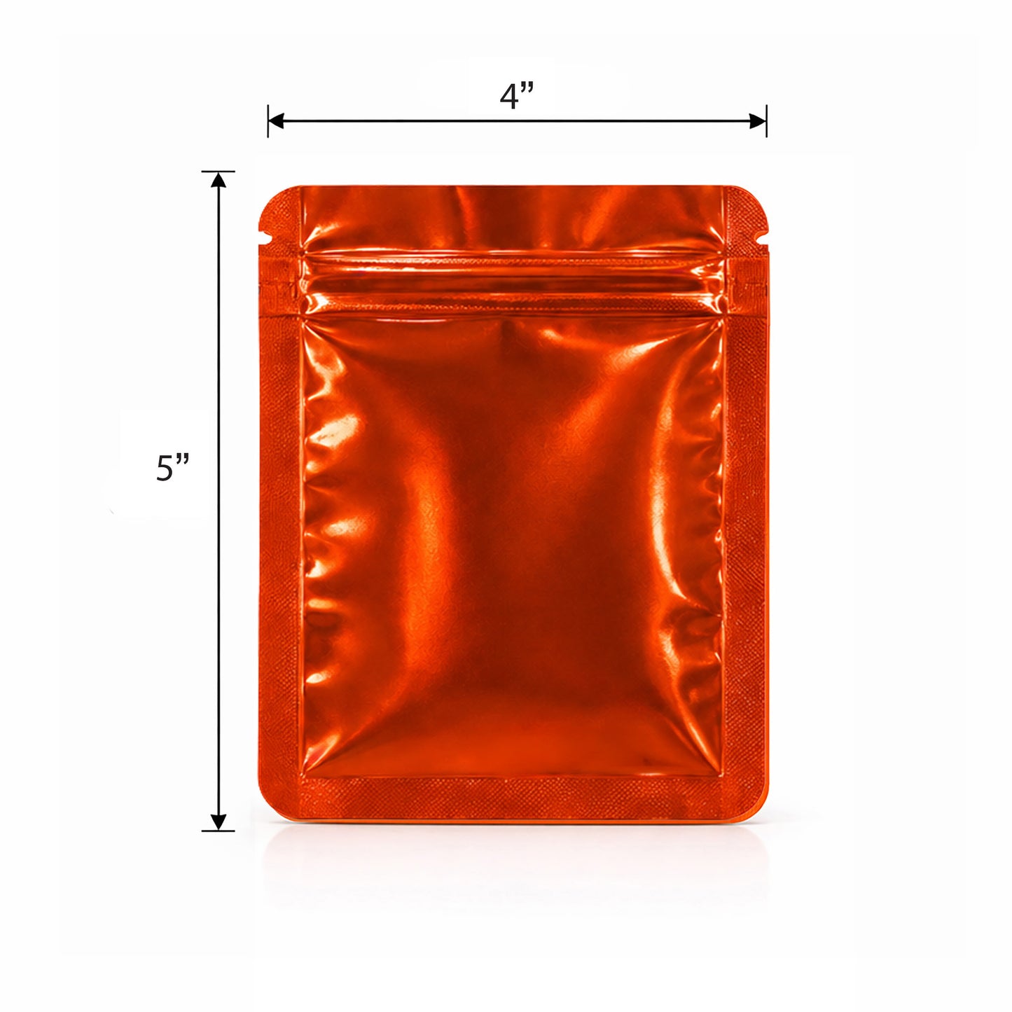 50 Pack - Small Solid Color Zip-Seal Foil Pouches (4" x 5") 12 Color Options