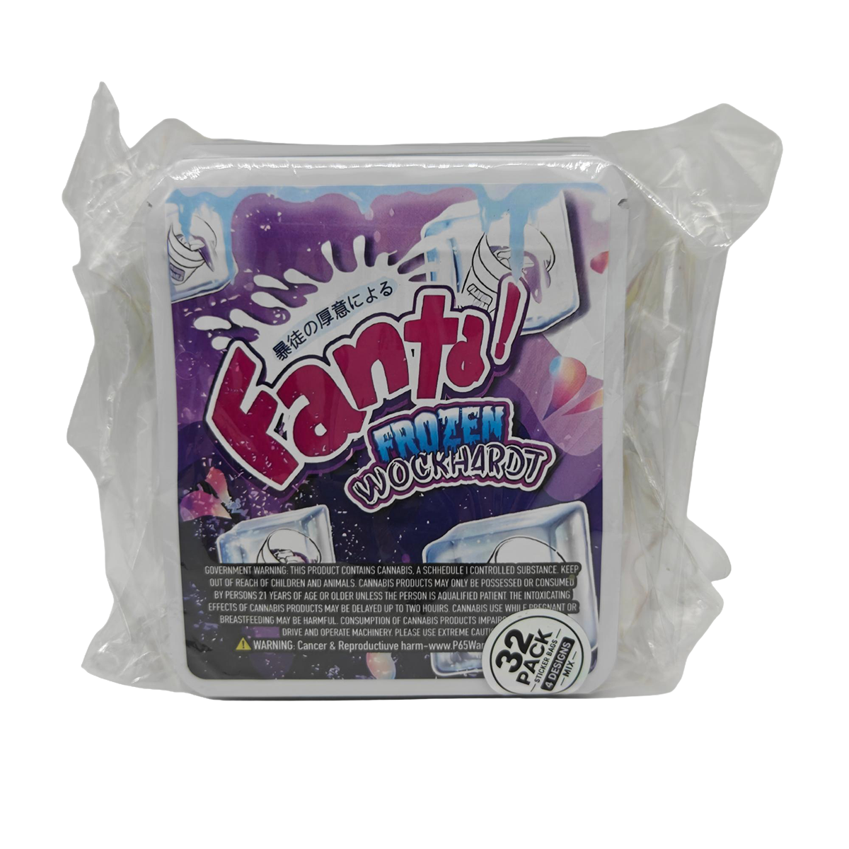 32 Pack - 3.5g Thick Sticker Mylar Bags - Premium Smell Proof Packaging Mix - Fanta Candy Set