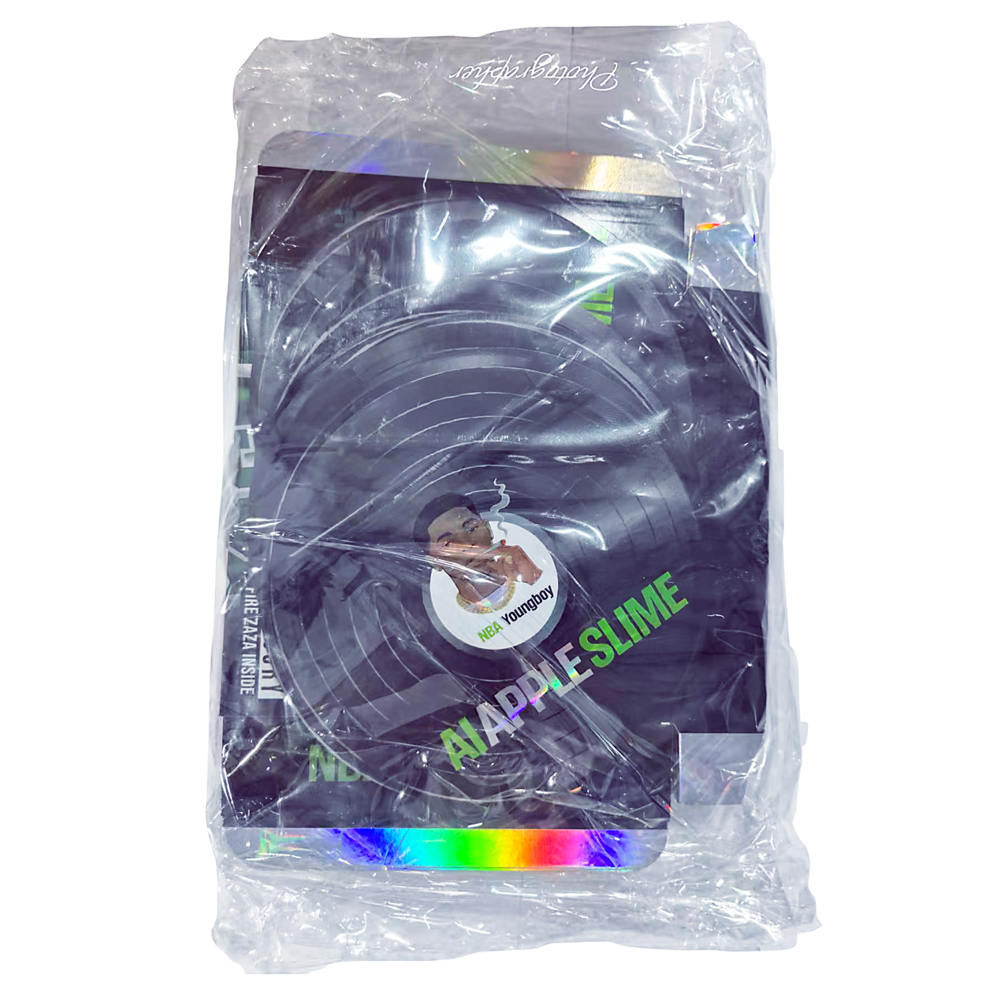 12 Pack – 3.5g Vinyl Record Style Mylar Bags with Matching Boxes - AI Apple Slime