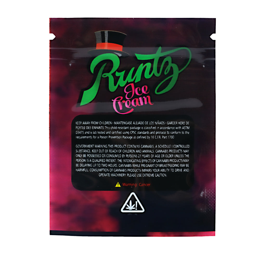 1g Exotic Mylar Bag - Runtz Ice Cream (100 Count)