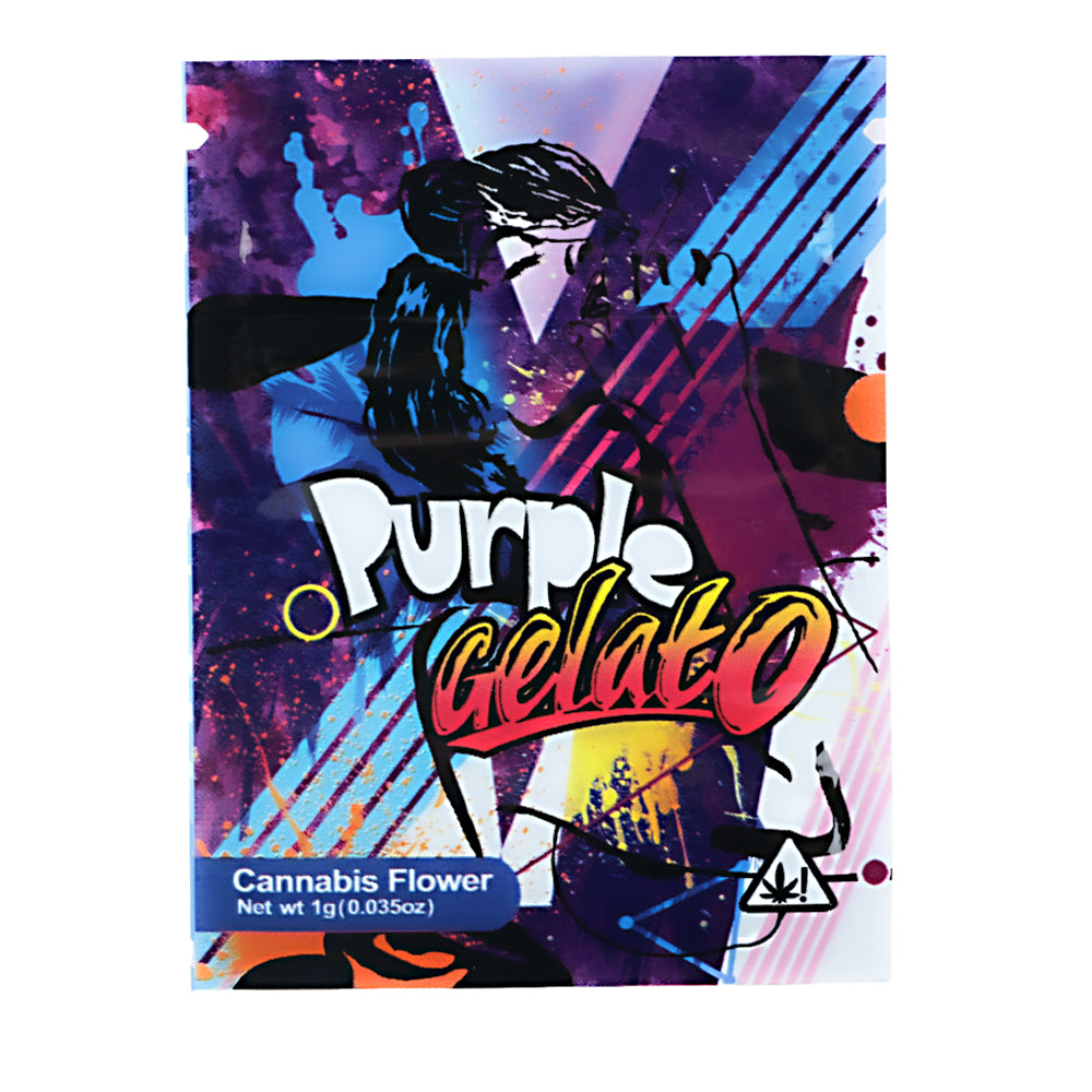 1g Exotic Mylar Bag - Purple Gelato (100 Count)