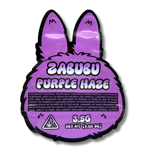 3.5g Shaped Mylar Bag - Purple Zabubu (50 Count)