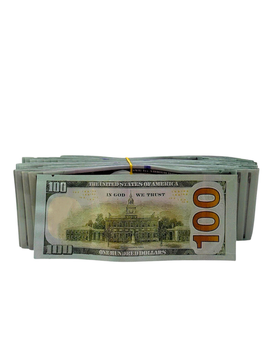 (50 Count) $100 Bill - Mylar Bag Design