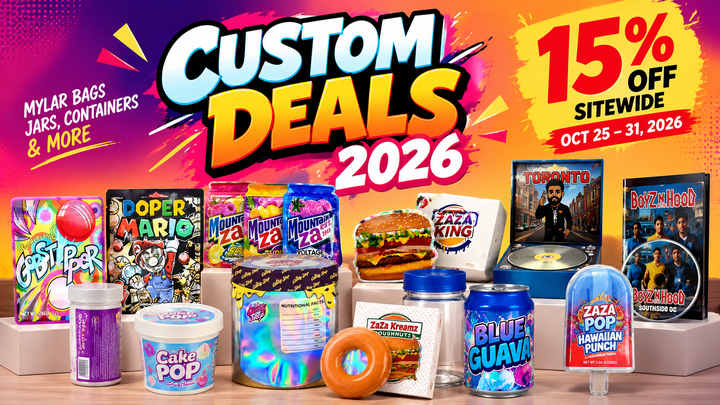 Custom Deals 2026 Are Here: Save 15% on Mylar Bags and Packaging Supplies