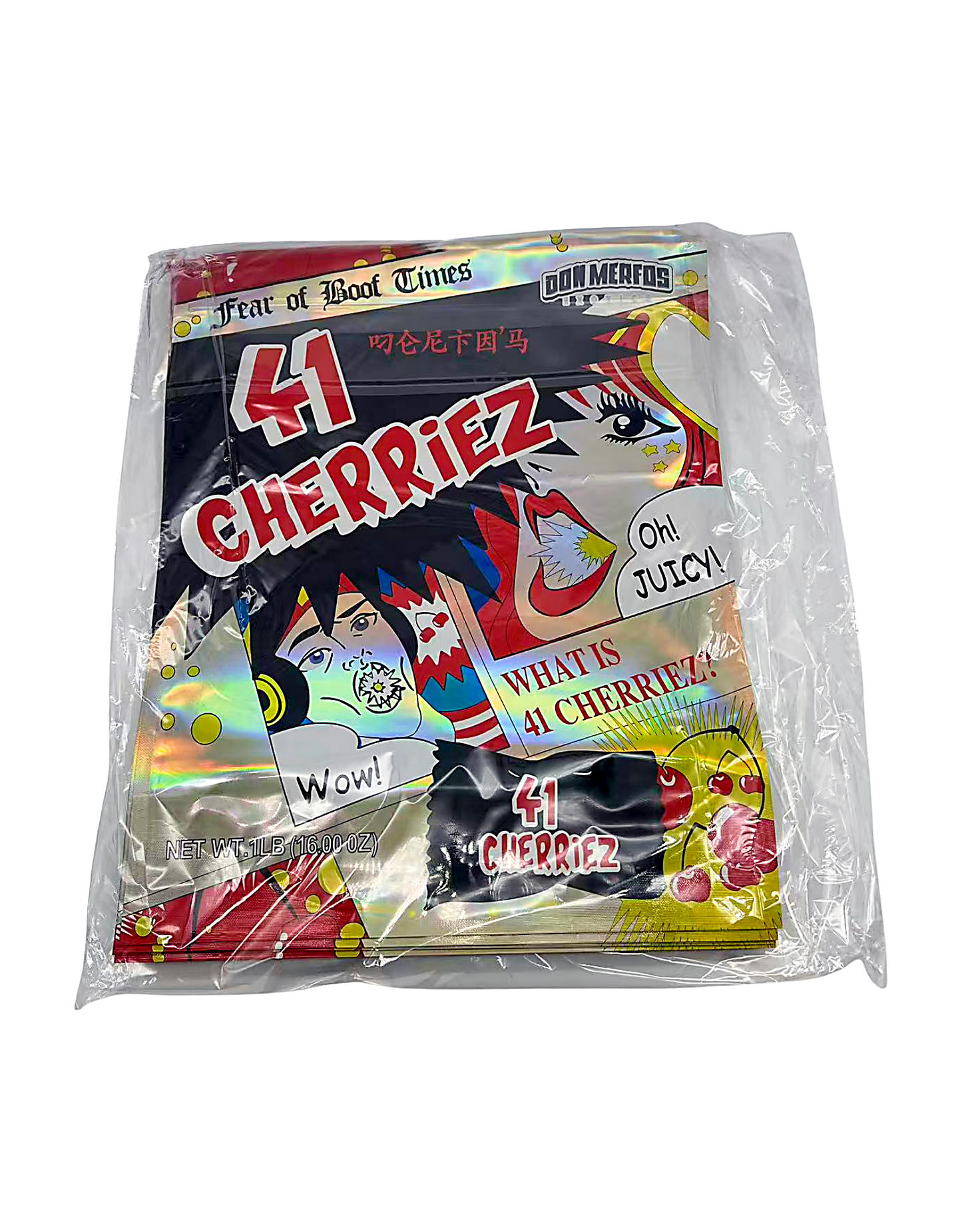 25 Count 15" - 12" LB Size Mylar Bags  Cherry 41