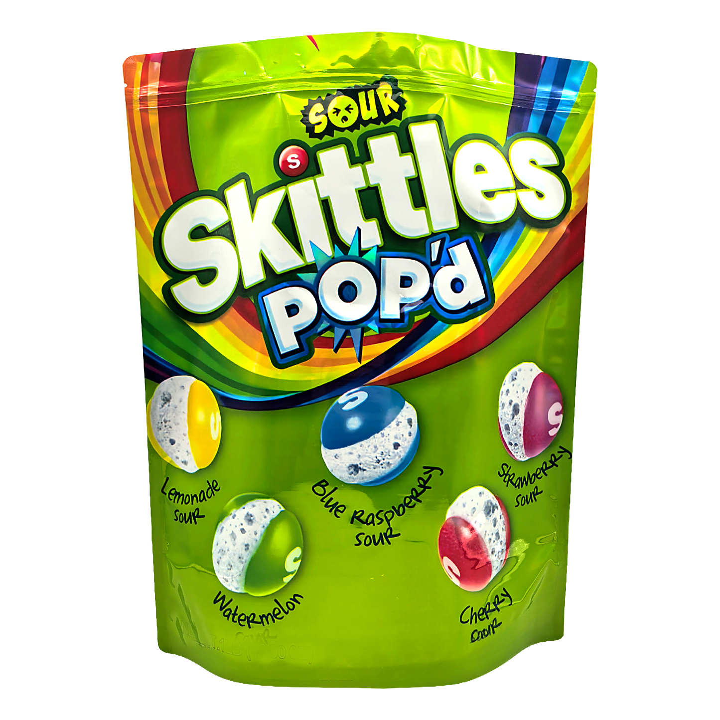 12 Pack – 1lb Exotic Mylar Bags - Skittles Pop’d