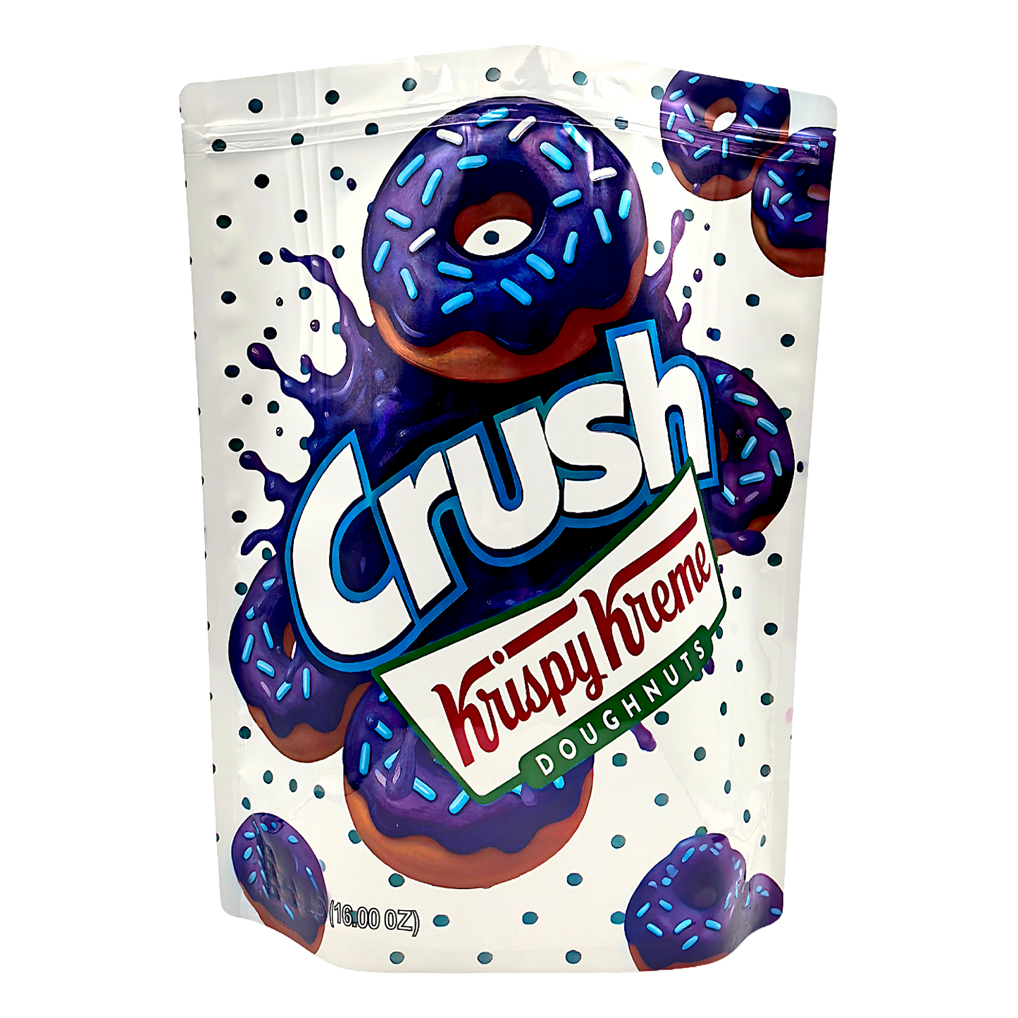 25 Pack – 1lb Exotic Mylar Bags - Crush - Krispy Kreme (Blueberry Donut)
