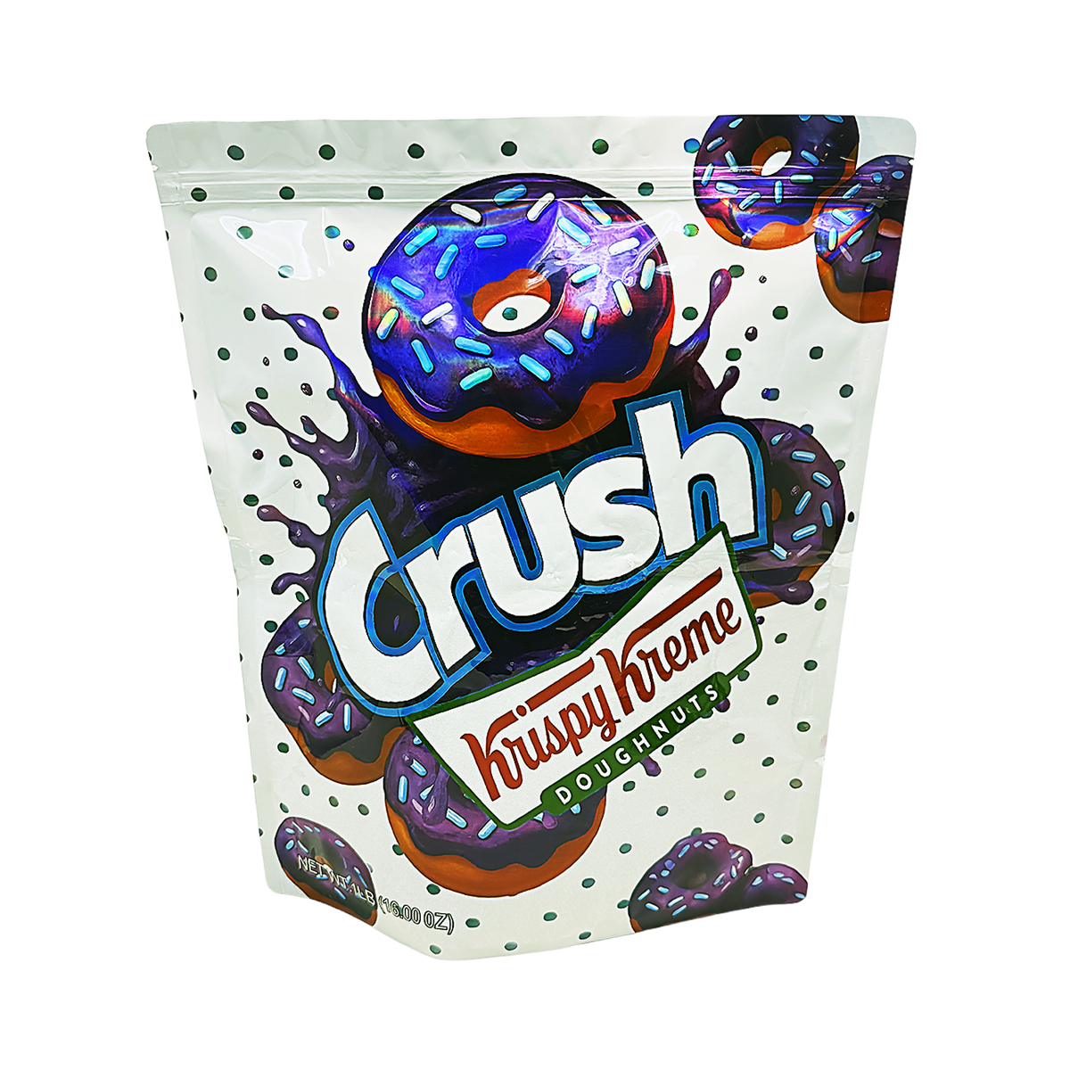 1 Pack 1lb Mylar Bag + 128 Matching 3.5g Mylar Bags – Matching Design Bundle - Crush Blueberry