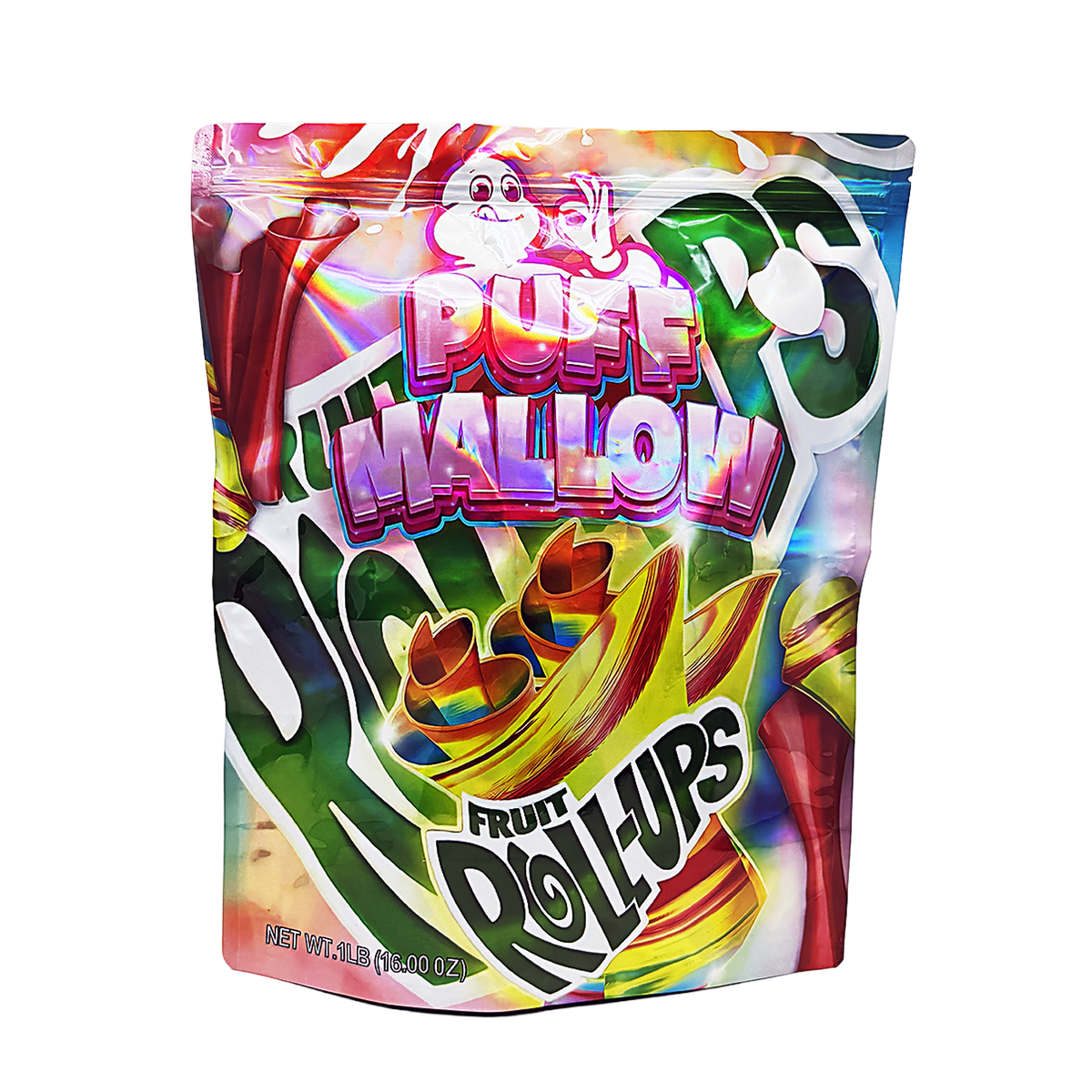 1 Pack 1lb Mylar Bag + 128 Matching 3.5g Mylar Bags – Matching Design Bundle - Puffmallow Banana Delights