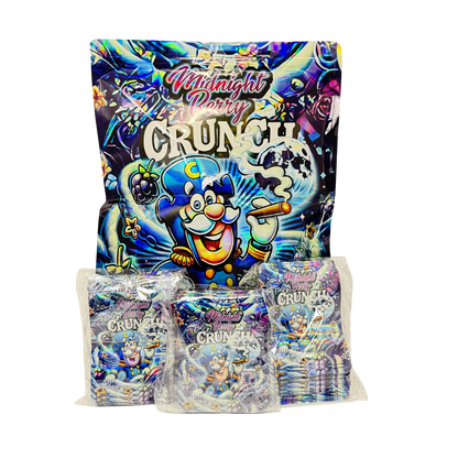 1 Pack 1lb Mylar Bag + 128 Matching 3.5g Mylar Bags – Matching Design Bundle - Crunch Berries
