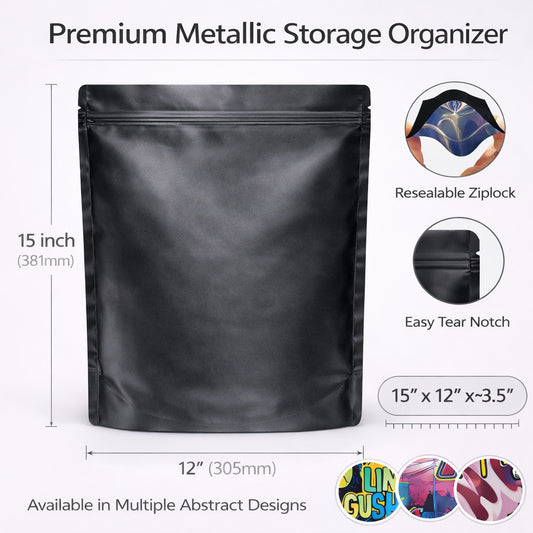 25 Pack – 1lb Exotic Mylar Bags - Space Skater Illustration Design