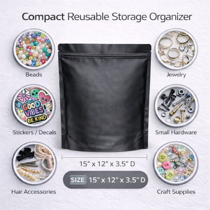 25 Pack – 1lb Exotic Mylar Bags - Deep Sea Skull Illustration