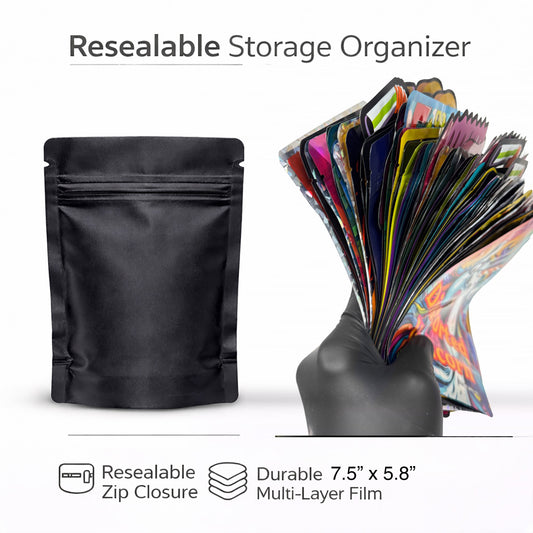 50 Pack – 28g Exotic Mylar Bags | Resealable Die-Cut Foil Packaging Pouches - Royal Nerdz