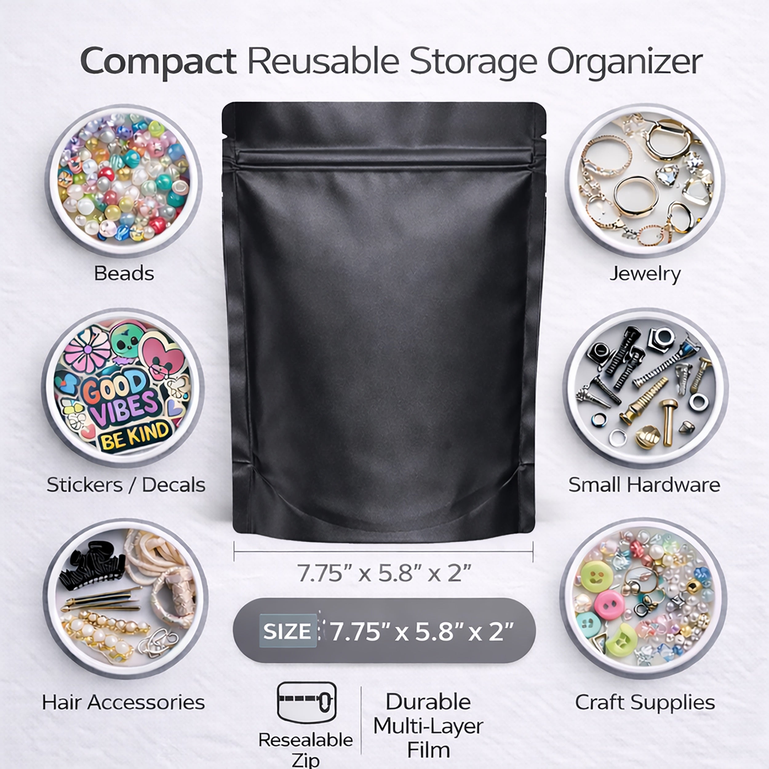 50 Pack – 28g Shaped Exotic Mylar Bags | Resealable Die-Cut Foil