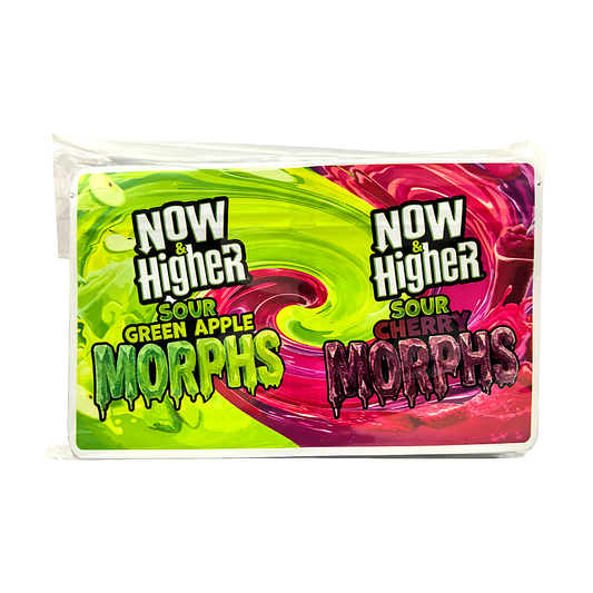 50 Pack - 3.5g (2IN1) Split Dual Graphic Mylar Bags  - Now Higher & Morphs