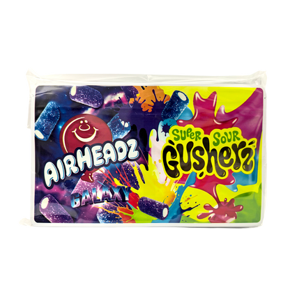 50 Pack - 3.5g (2IN1) Split Dual Graphic Mylar Bags  - Airheadz & Gushers
