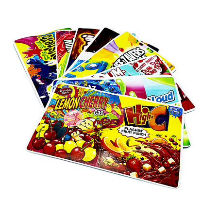 50 Pack - 3.5g (2IN1) Split Dual Graphic Mylar Bags - Mix Assorted Designs