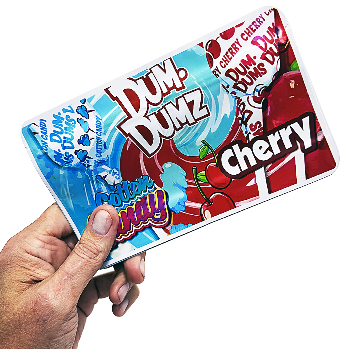 50 Pack - 3.5g (2IN1) Split Dual Graphic Mylar Bags - Mix Assorted Designs