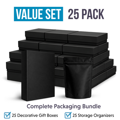 25 Pack - Assorted Decorative Gift Box Set – Small (4” x 5.5”)
