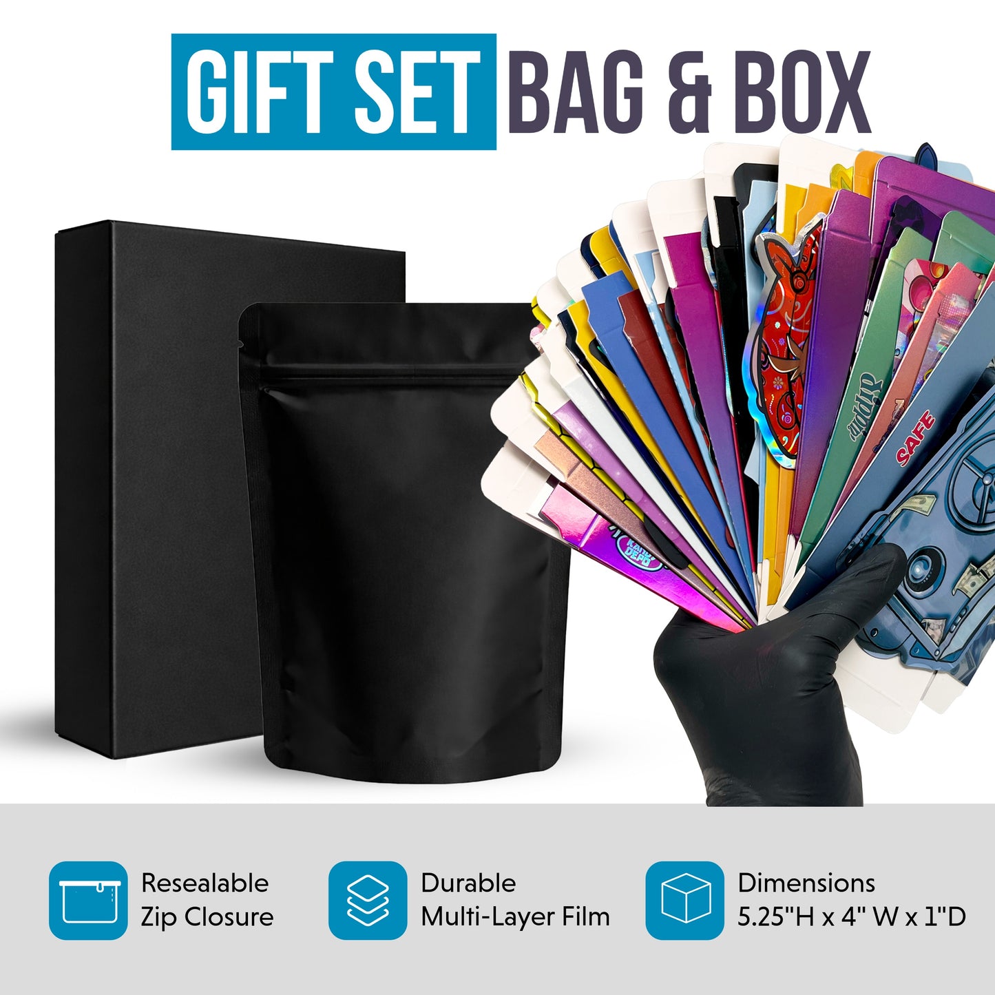 25 Pack - Assorted Decorative Gift Box Set – Small (4” x 5.5”)