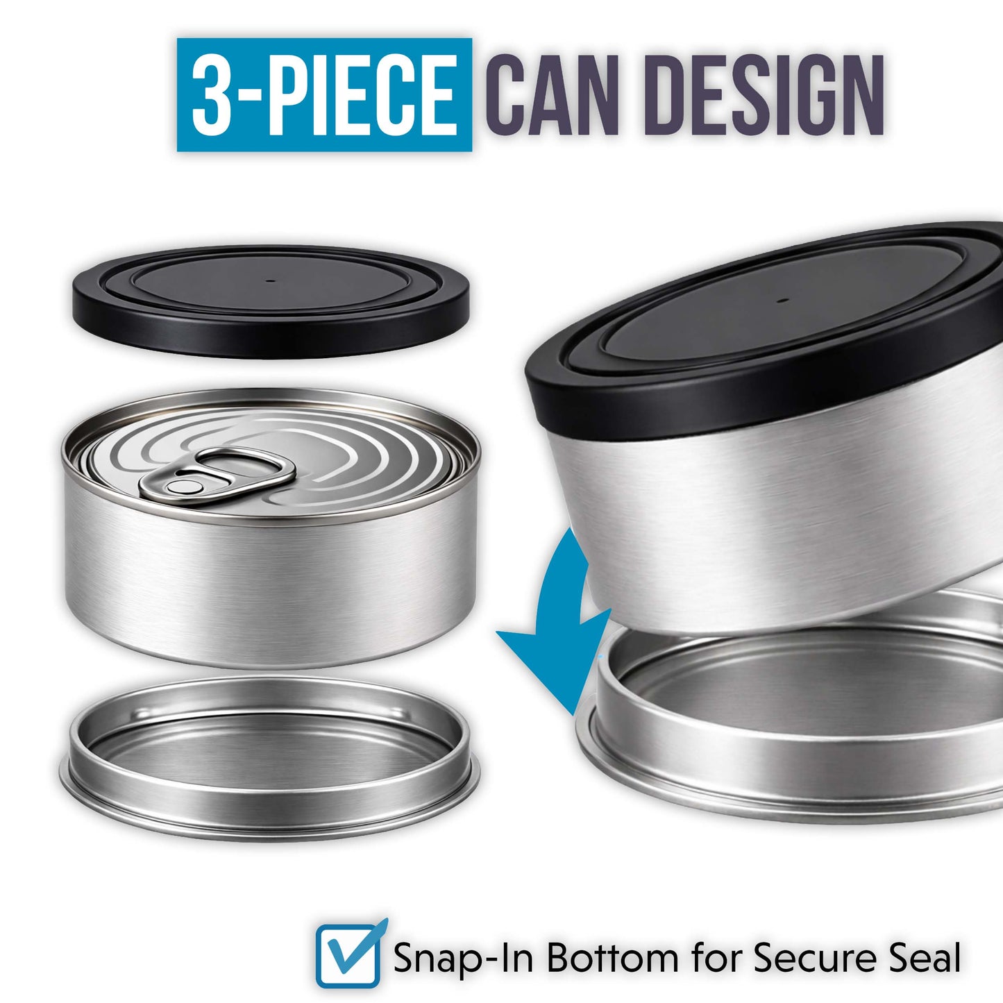 10 Pack 3.5g Pull-Top Tin Can Storage Containers Mystery Bundle - Assorted Designs