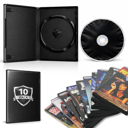 10 Pack 3.5g DVD Case Storage Set (5.5" x 7.5") with Matching Zip Bags Mystery Bundle - Assorted Designs