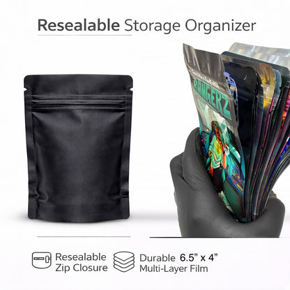 50 Pack – 7g Exotic Mylar Bags | Resealable Foil Packaging Pouches - Lebron James