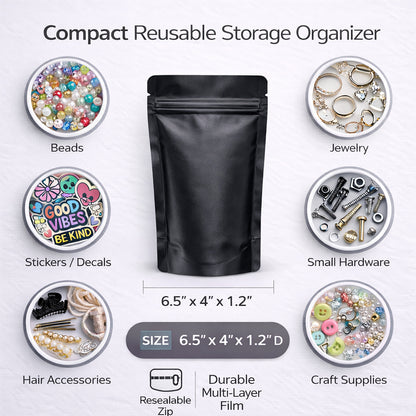 50 Pack – 7g Exotic Mylar Bags | Resealable Foil Packaging Pouches - Lebron James