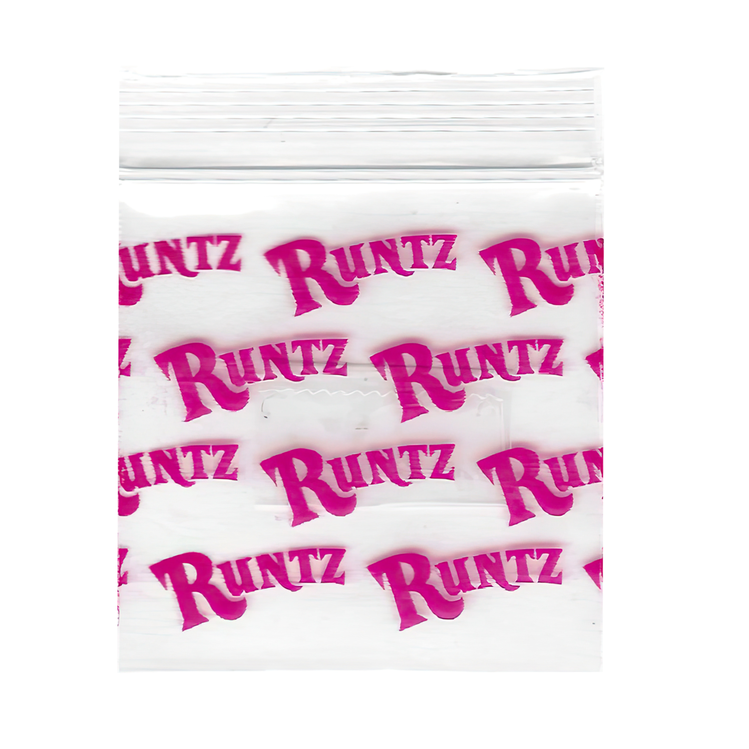 Mylar Bags, Cannabis Mylar Bags, , Where to buy mylar bags, Custom mylar bags near me, Mylar Bags Wholesale. Bag of Runtz candy with pink text on a white background