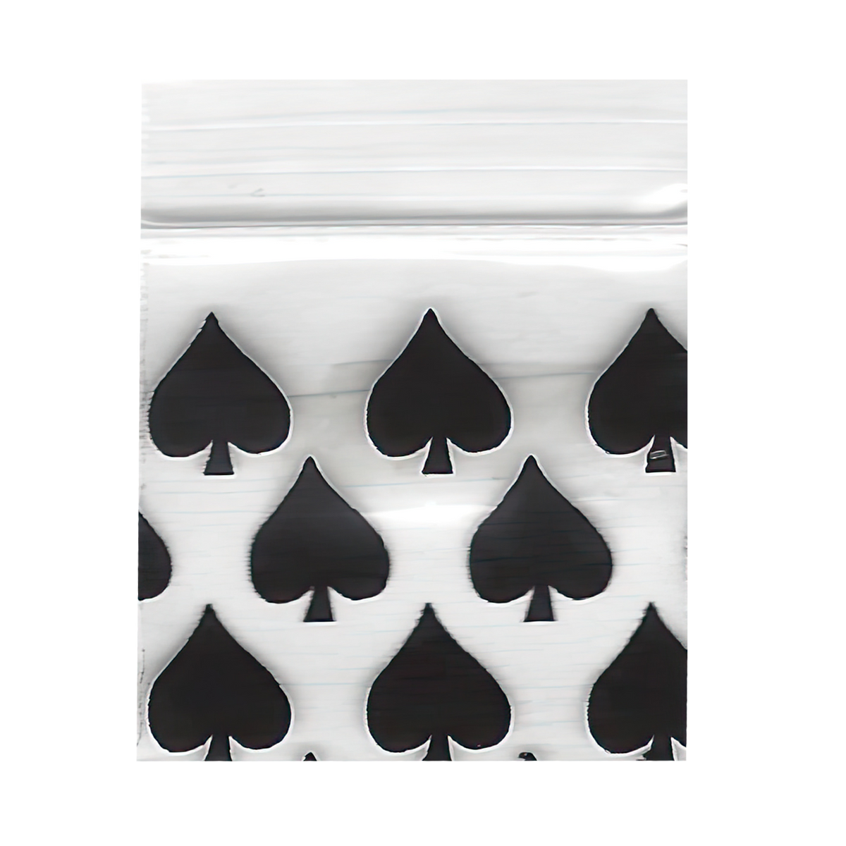1000 Pack - Mini Apple Bags 1515 (1.5" x 1.5") Clear Storage Bag - Black Club
