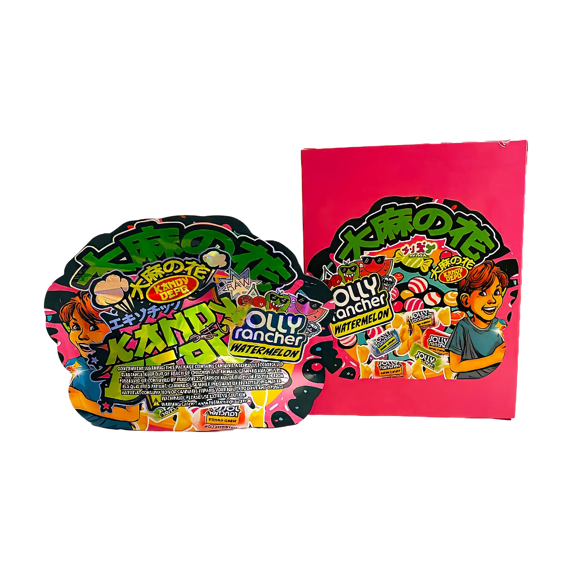 3.5g Mylar Bag with Window Box - JR Watermelon (25 Bags+25Boxes ...