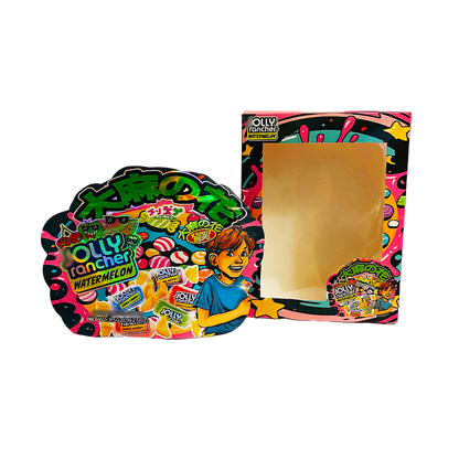 3.5g Mylar Bag with Window Box - JR Watermelon (25 Bags+25Boxes)