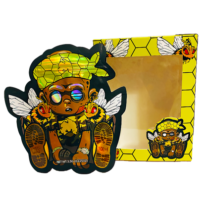 3.5g Mylar Bag with Window Box - I Can't Feel My Honey (25 Bags+25Boxes)