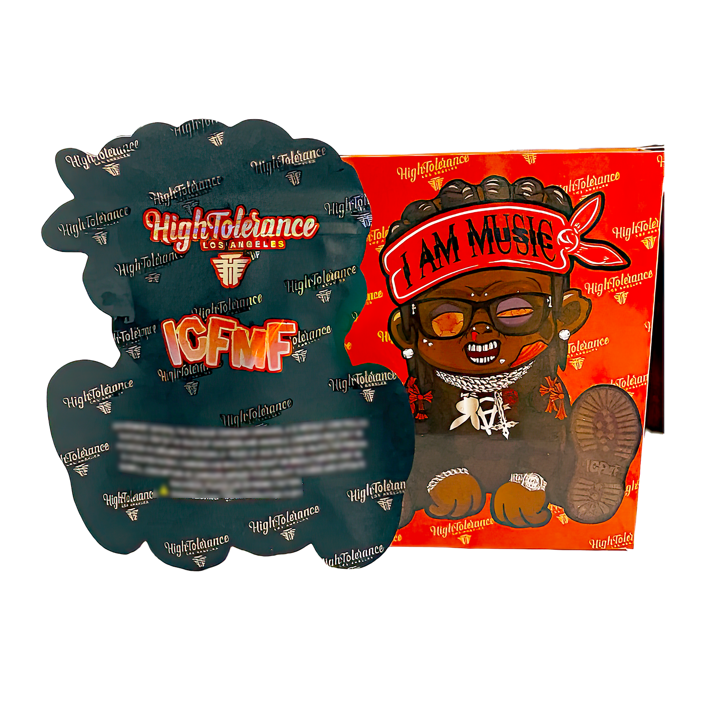 3.5g Mylar Bag with Window Box - I Am Music (25 Bags+25Boxes)