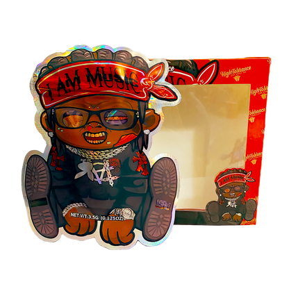 3.5g Mylar Bag with Window Box - I Am Music (25 Bags+25Boxes)