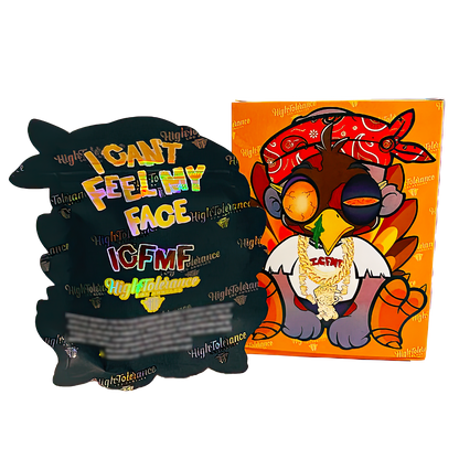 3.5g Mylar Bag with Window Box - I Can't Feel My Face (25 Bags+25Boxes)