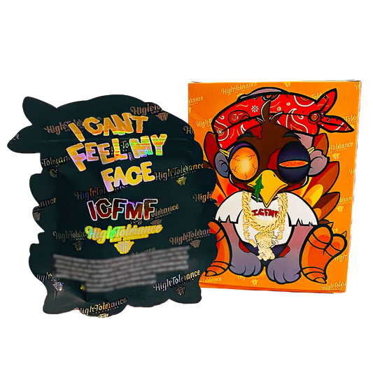 3.5g Mylar Bag with Window Box - I Can't Feel My Face (25 Bags+25Boxes)