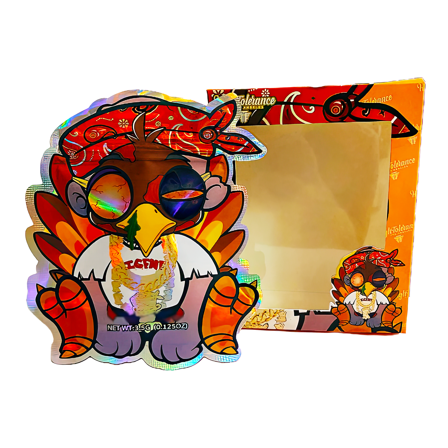 3.5g Mylar Bag with Window Box - I Can't Feel My Face (25 Bags+25Boxes)