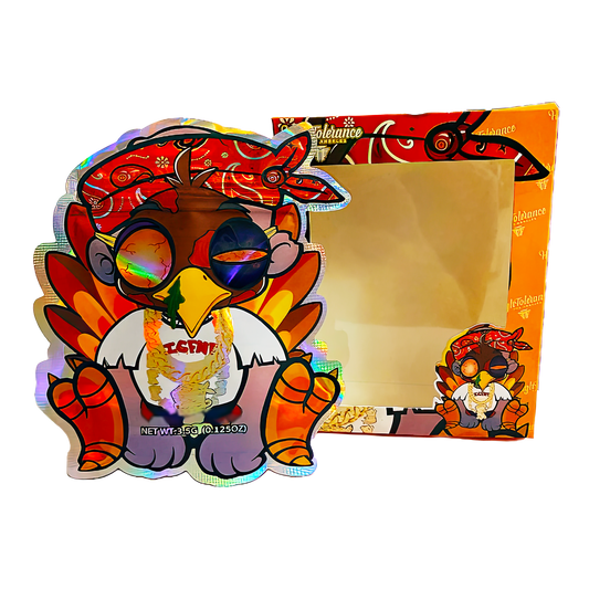 3.5g Mylar Bag with Window Box - I Can't Feel My Face (25 Bags+25Boxes)