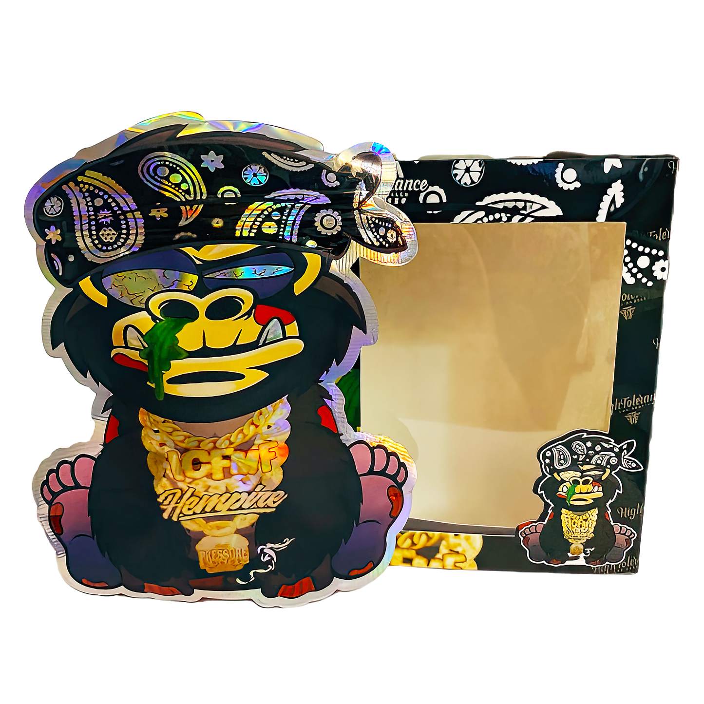 3.5g Mylar Bag with Window Box - ICFMF Hempire (25 Bags+25Boxes)