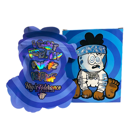 3.5g Mylar Bag with Window Box - I Can't Feel My Puffz (25 Bags+25Boxes)