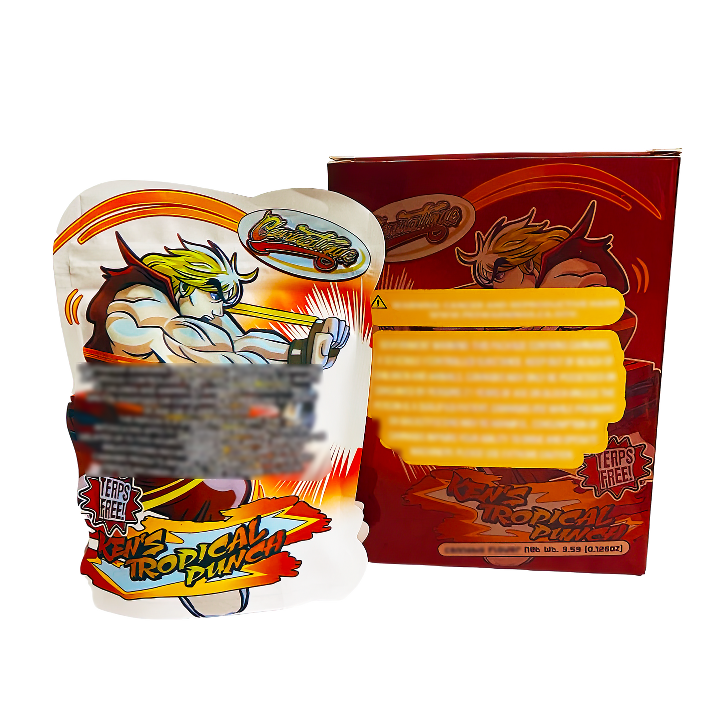 3.5g Mylar Bag with Window Box - Ken's Tropical Punch (25 Bags+25Boxes)