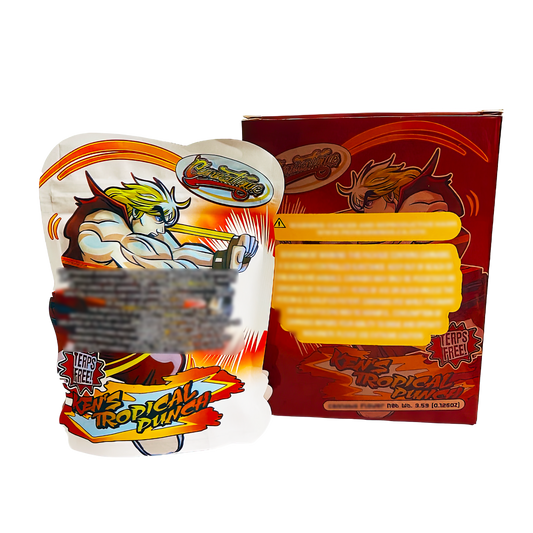 3.5g Mylar Bag with Window Box - Ken's Tropical Punch (25 Bags+25Boxes)